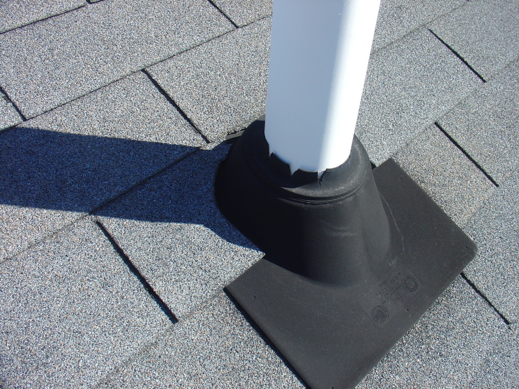 properly installed pipe boot