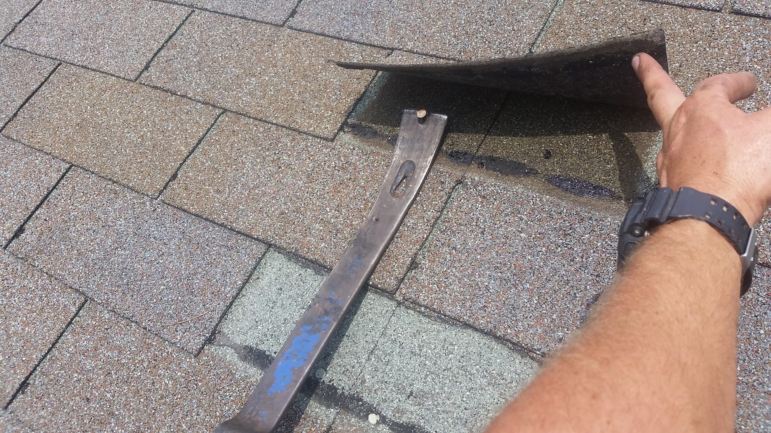 Remove all nails needed to remove the tab.