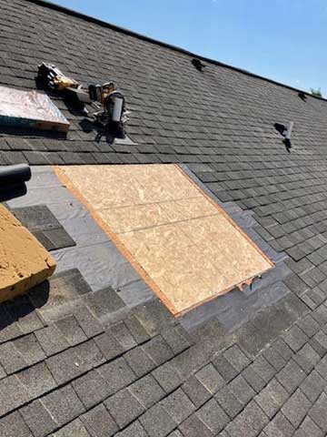 roof patch wood first