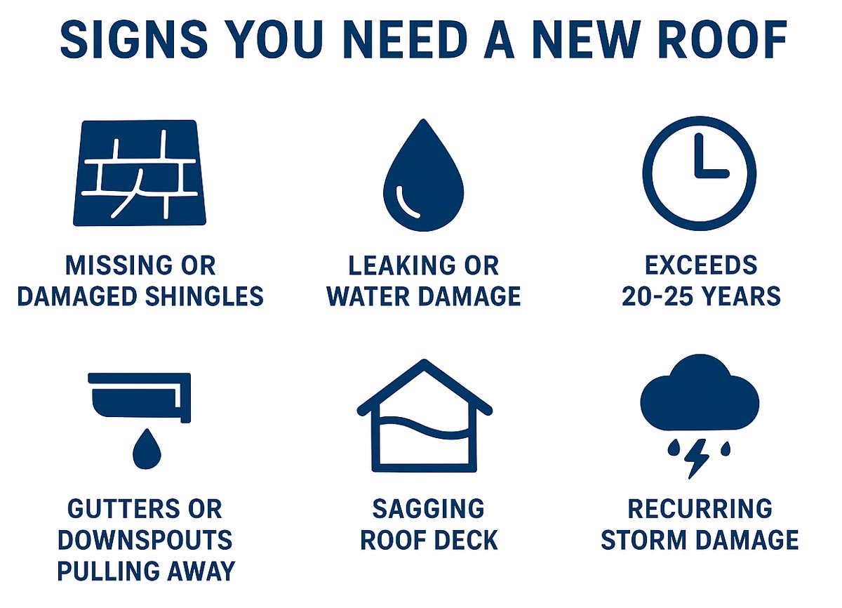 signs you need a new roof graphic