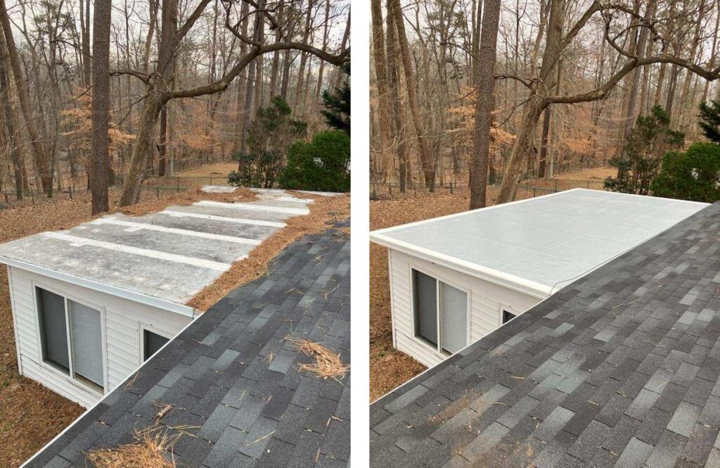 residential flat roof before after